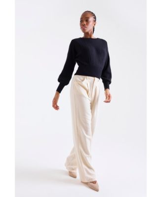 Women's Rosa Ribbed 100% Cashmere Sweater