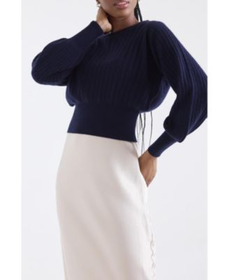 Women's Rosa Ribbed 100% Cashmere Sweater
