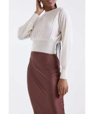 Women's Rosa Ribbed 100% Cashmere Sweater