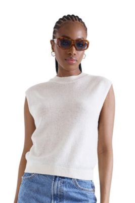 Women's Zarah Crew Neck 100% Cashmere Vest