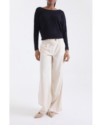 Women's Leyla Low Back 100% Cashmere Sweater