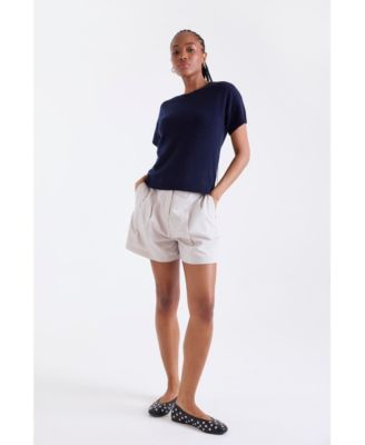Women's Esme Short Sleeve 100% Cashmere Top