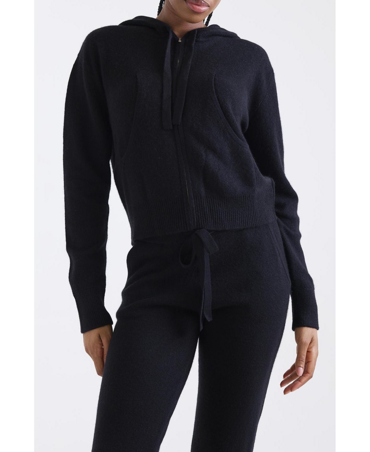 1982 Women's Lavinia Crop Zip Up Cashmere Sweater