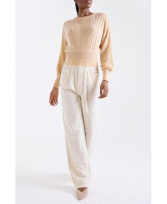 Women's Rosa Ribbed 100% Cashmere Sweater