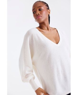 Women's Paros V-Neck 100% Cashmere Sweater