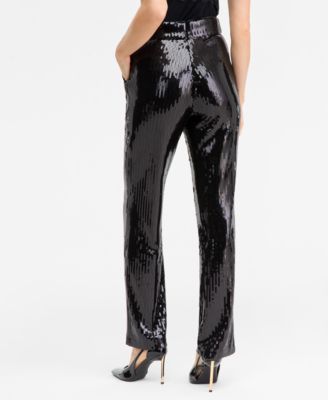 Women's Sequin Straight-Leg Pants, Macy's Exclusive