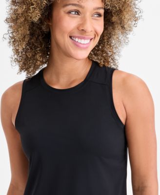 Women's Crewneck Back-Slit Knit Tank Top, Macy's Exclusive