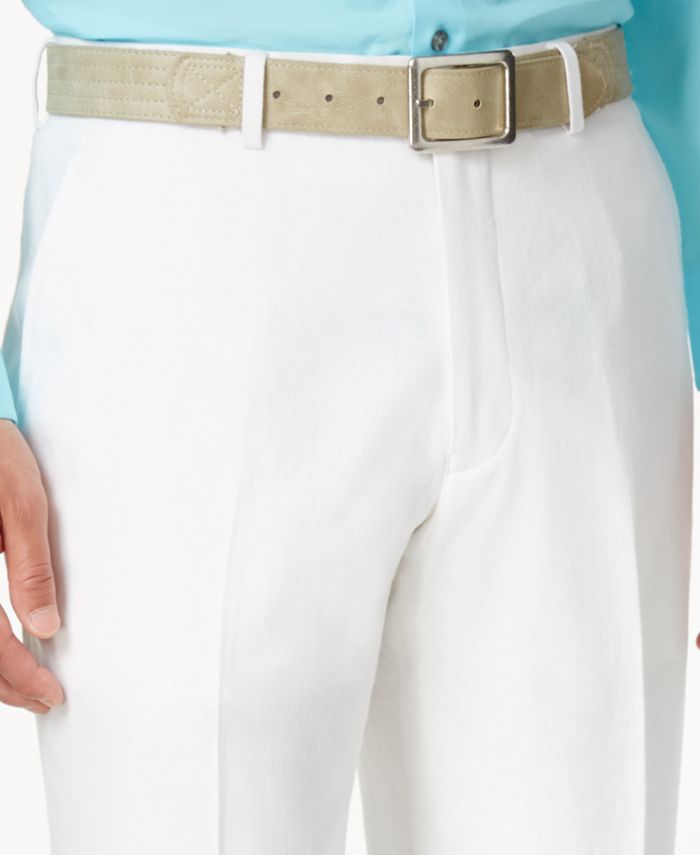 Perry Ellis Portfolio White Solid Linen-Blend Slim-Fit Suit & Reviews ...