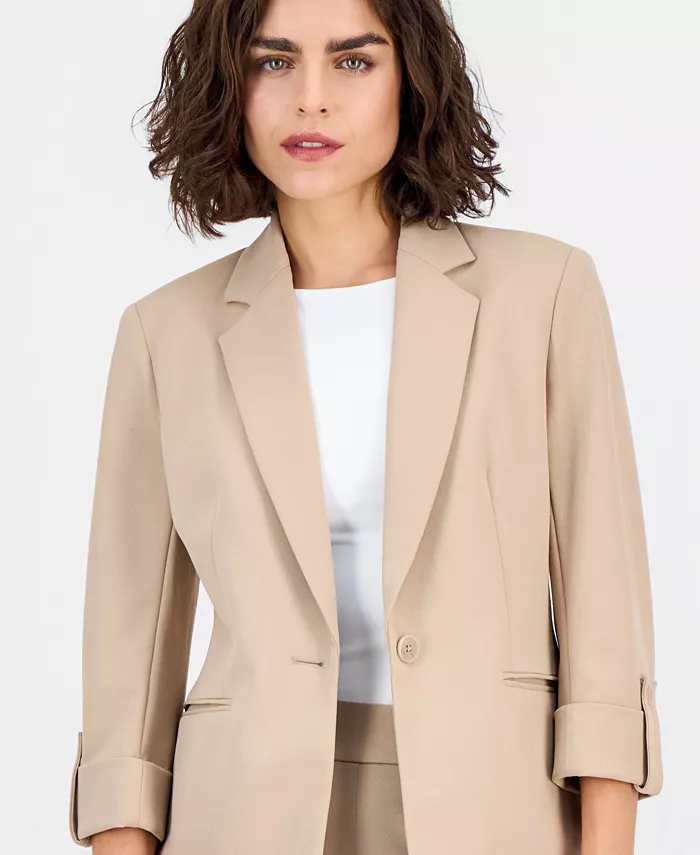 Women's Notch-Collar Cool Crepe Jacket - thumbnail 7