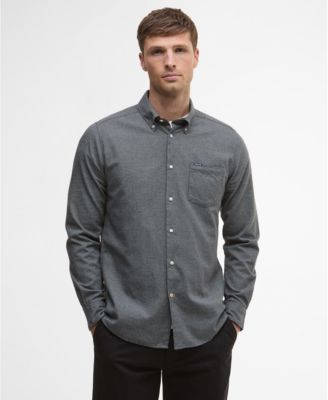 Barbour - Men's Turner Tailored-Fit Micro-Houndstooth Button-Down Shirt
