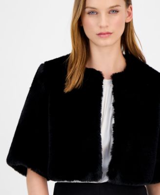 Women's Faux Fur Open Front Shrug