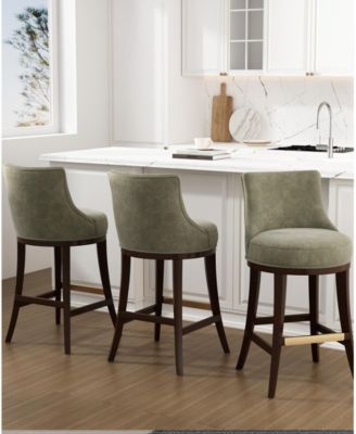 Lucia 40.2" Chenille Upholstered Barstool