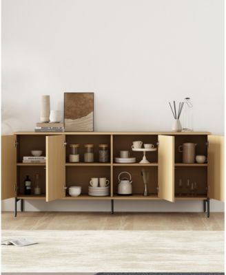 Magnolia 70.9" Wood Modern 8-Shelf Sideboard