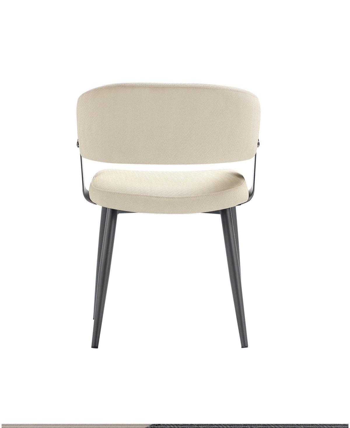 Manhattan Comfort Luce Textured 22.9" Leatherette Upholstered Dining Chair In Sand