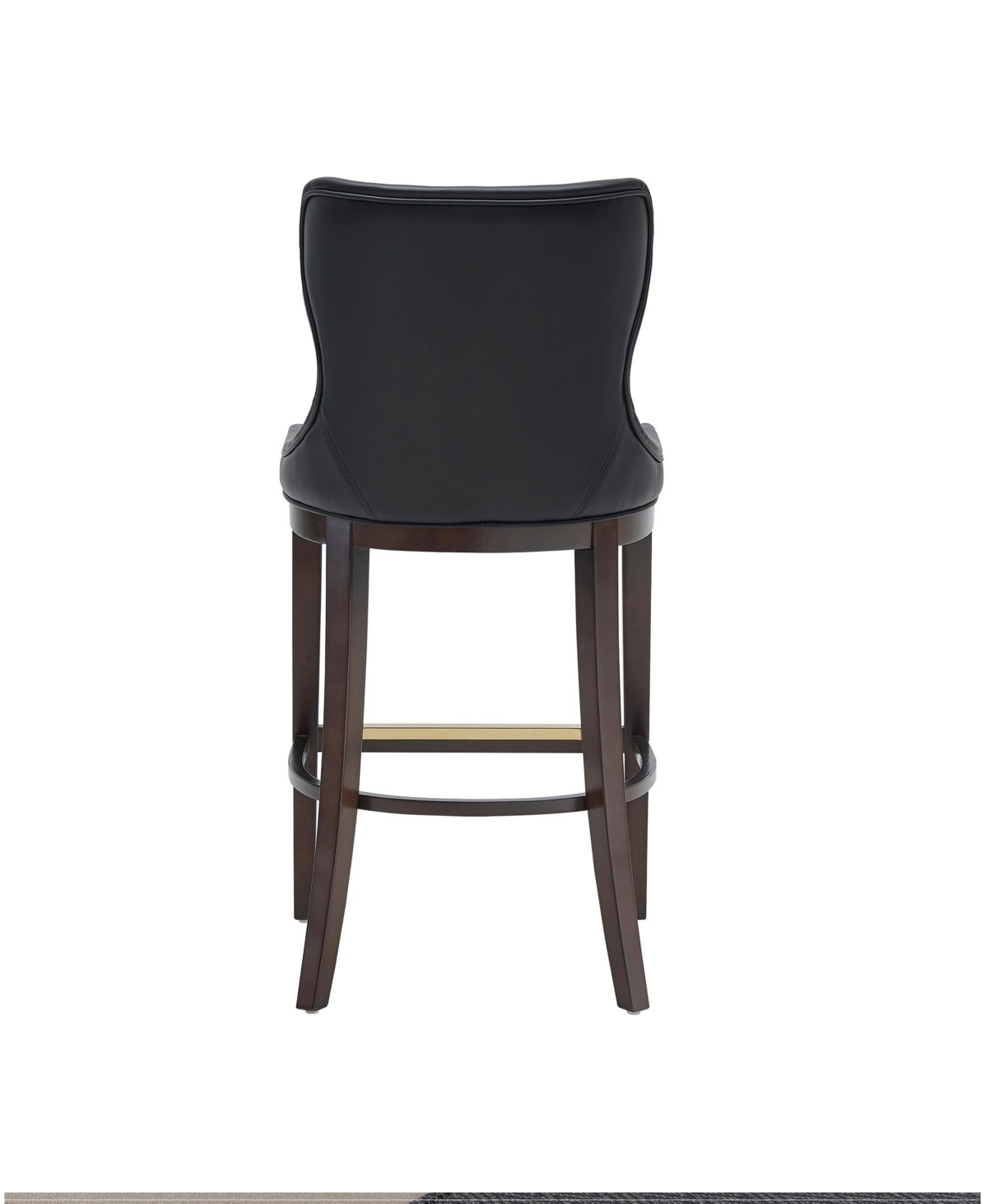 Manhattan Comfort Blair 43.9" Leatherette Upholstered Barstool In Black