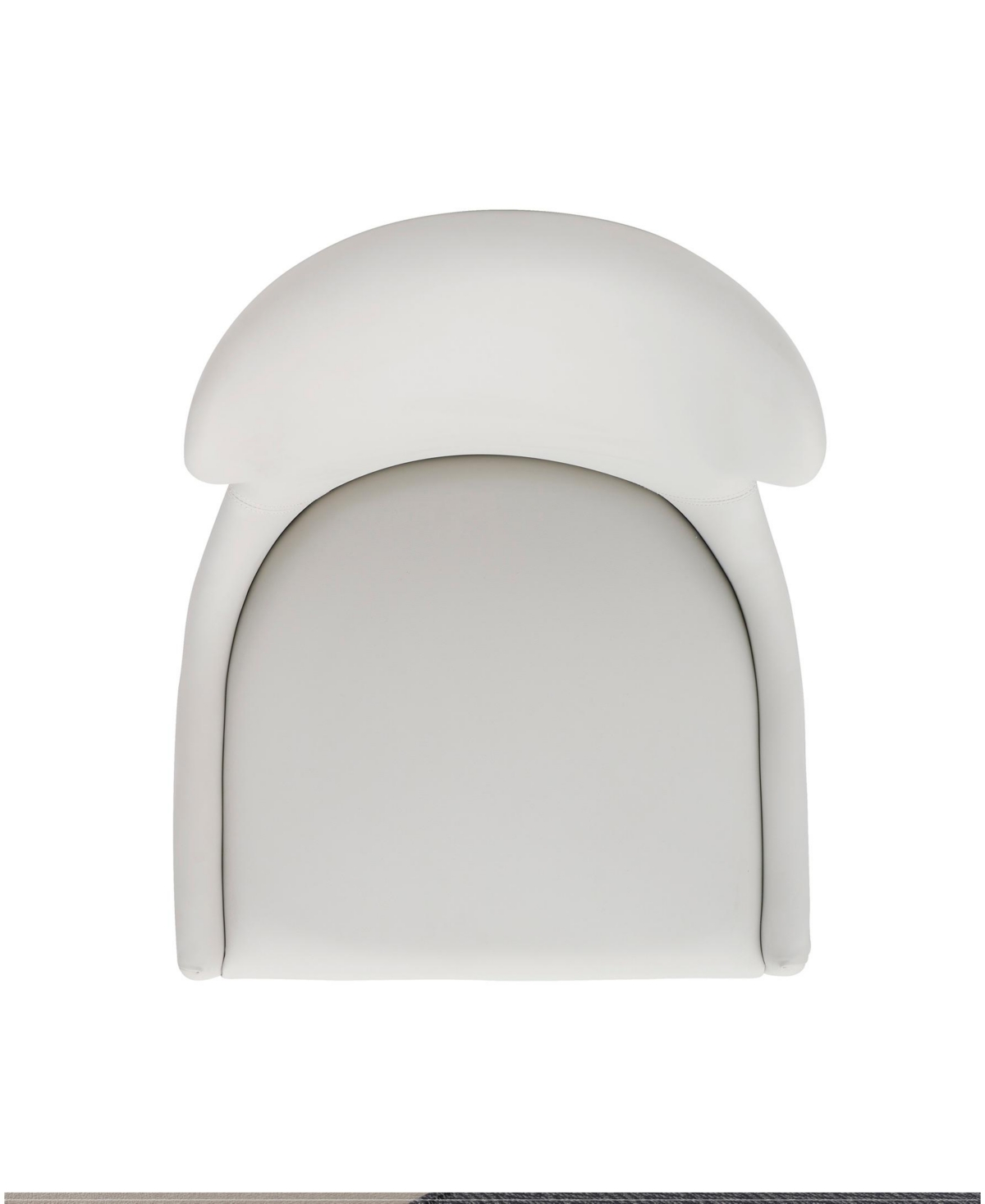 Manhattan Comfort Blair 43.9" Leatherette Upholstered Barstool In White