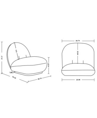 Edina Modern 27.17" Boucle Fabric Upholstered Accent Chair