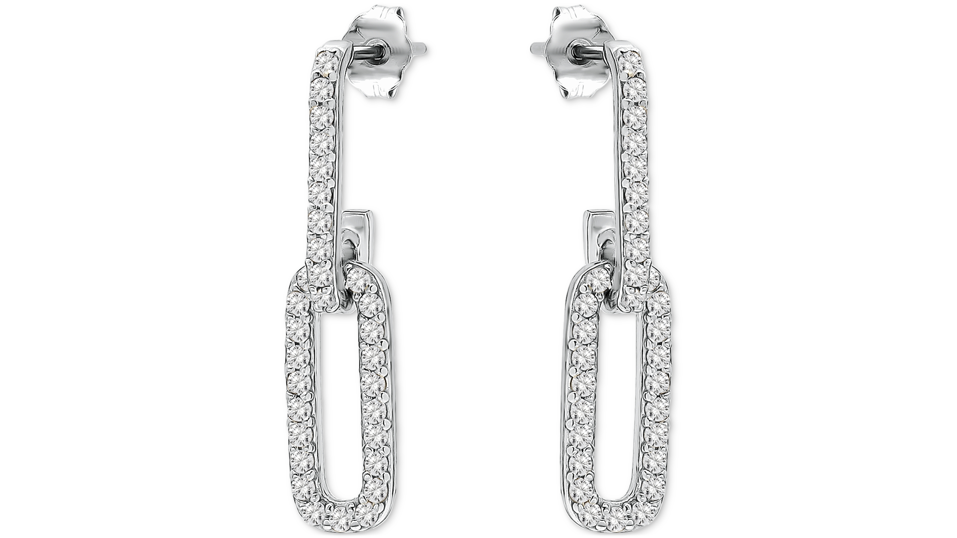 Giani Bernini Link Drop Earrings in (7/8 ct. t.w.) Gold Pleated Sterling Silver, Macy's Exclusive