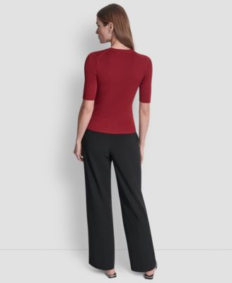 Petite Short Sleeve Sweater