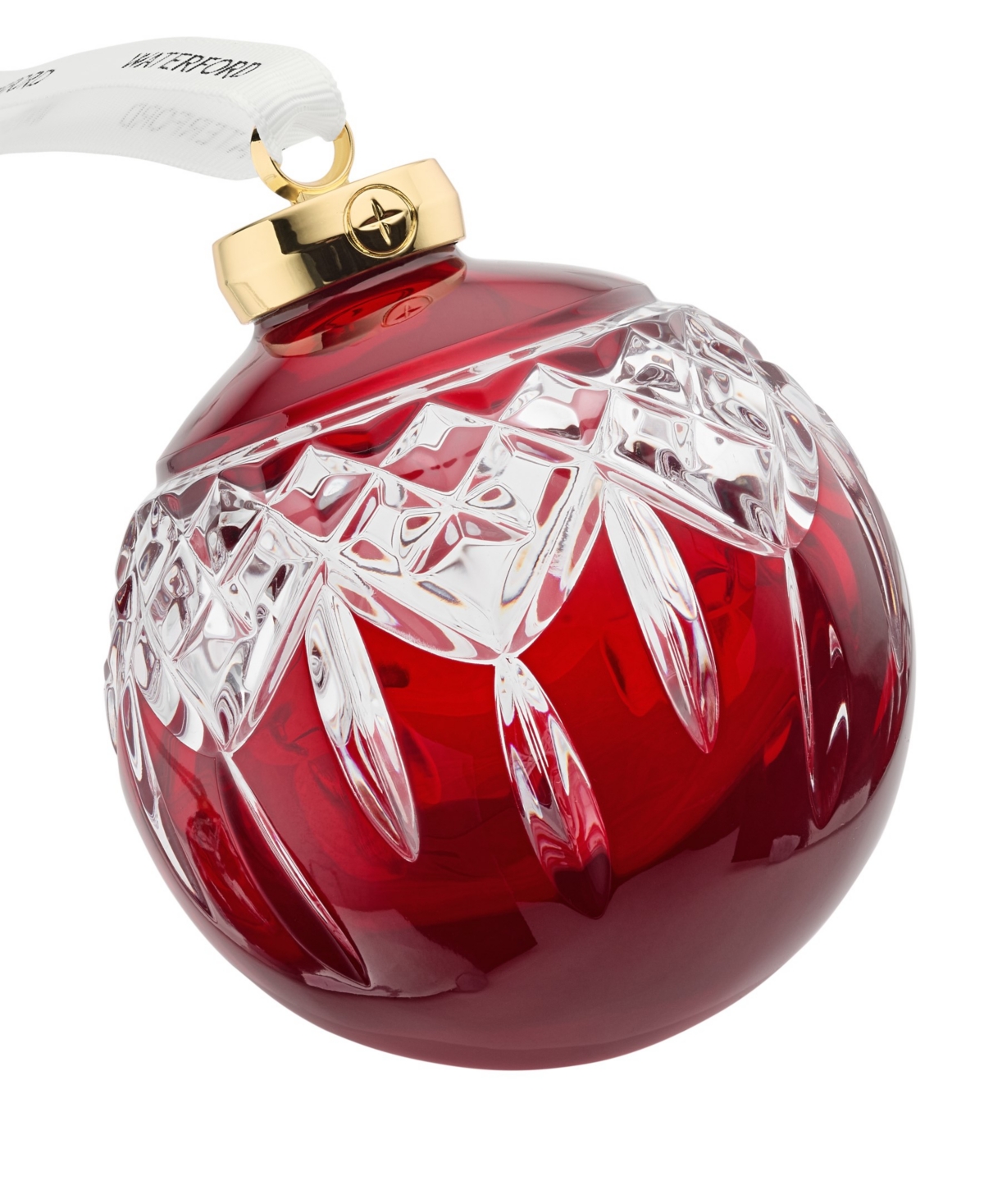 Waterford Lismore Red Bauble Ornament In Multi
