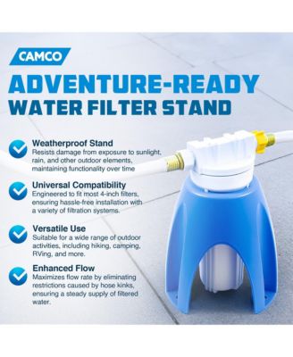 Universal Fit Weatherproof Plastic Water Filter Stand with Stake Holes