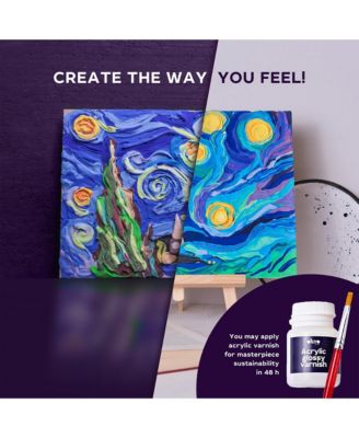 OKTO Air-Dry Clay 3D Painting Kit – Starry Night (11.8 x 15.7 in)