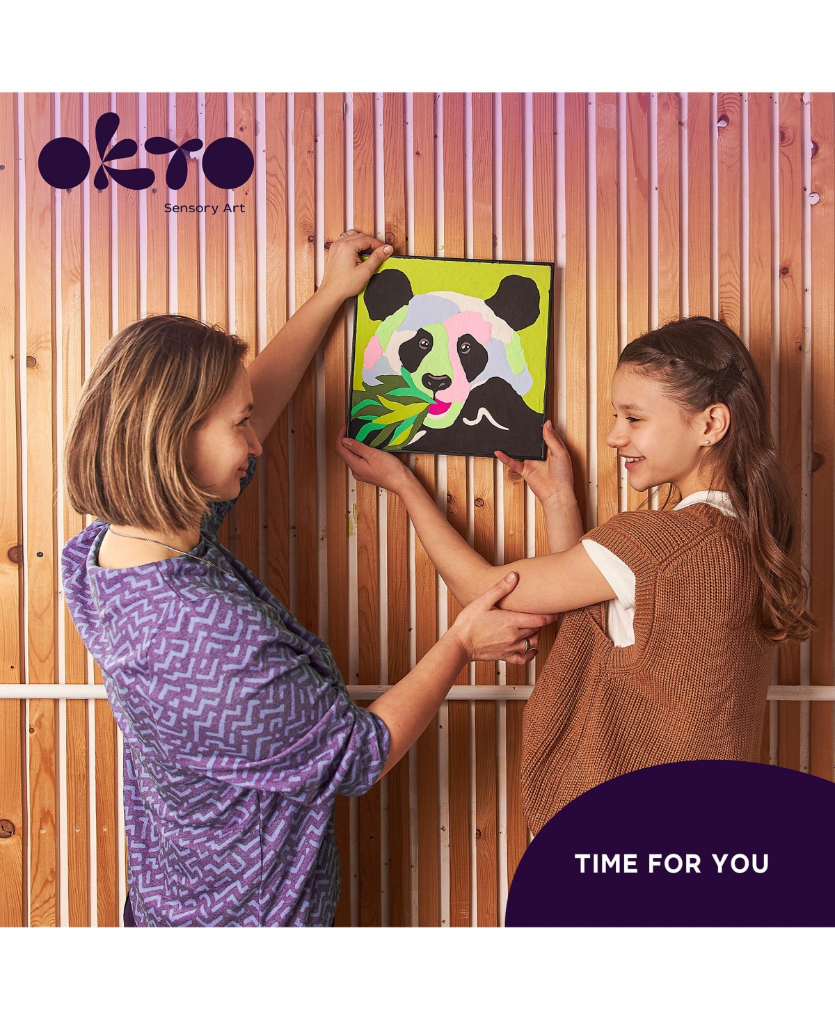 Okto Air-Dry Clay by Numbers – Panda (11.4 x 11.4 in)