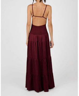 Women's Smocked Drop Waist Maxi Dress