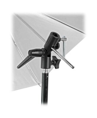 9' Basic ightstand, 4 Section, 5/8 Stud with 1/4"x20 Tip (#3333) - Bundle With Manfrotto 026 Swivel Umbrella Adapter