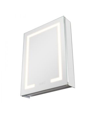 Lighted Medicine Cabinet with 2-Side Mirrors for Recessed Wall Mount
