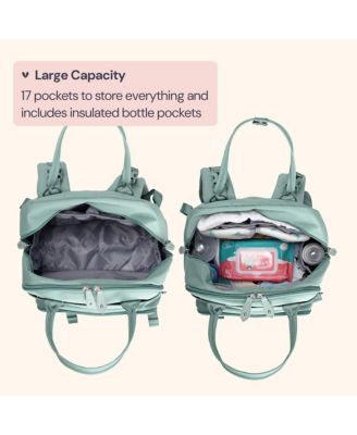 Kids Diaper Bag Backpack Stylish 40L Hands Free Bag with Changing Pad, Stroller Straps & Water-Resistant, Dark Gray, Extra Large