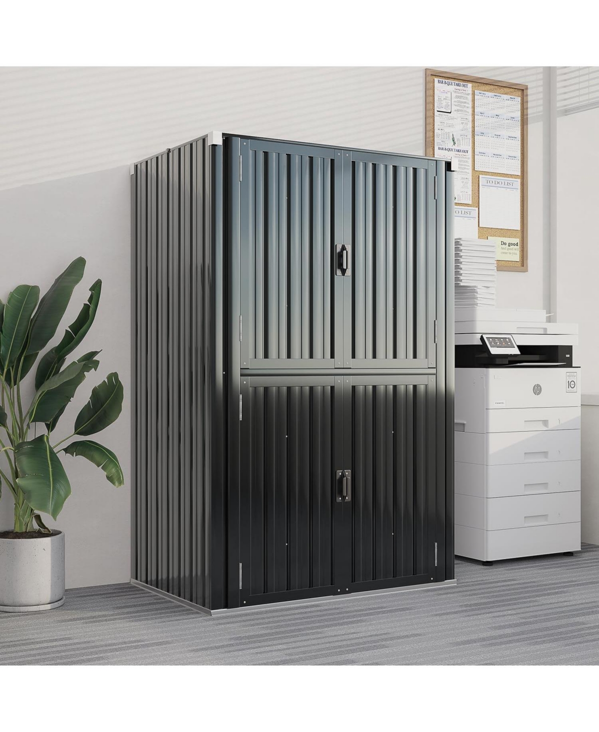 Aecojoy Outdoor Storage Cabinet Waterproof with Shelves, Vertical Tall Sheds