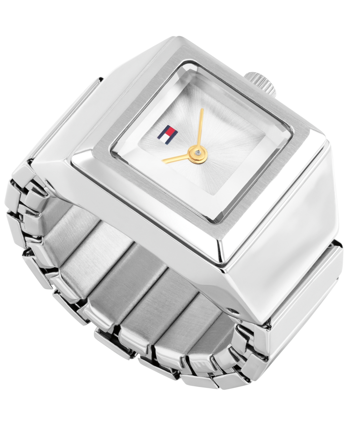 Tommy Hilfiger Women's Quartz Silver Tone Stainless Steel Watch Ring, 15mm In Metallic