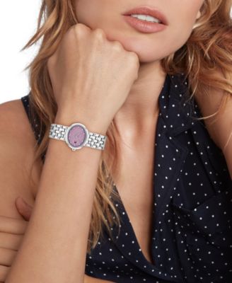 Women's Quartz Silver Tone Stainless Steel Bracelet Watch, 25mm