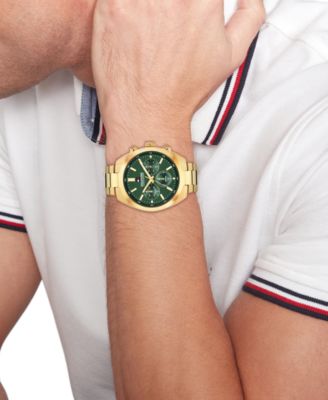 Men's Chronograph Gold Tone Stainless Steel Bracelet Watch, 40mm