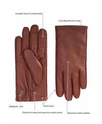 Women`s Hand-sewn Premium Lamb Leather Touchscreen Gloves "MILLIE"