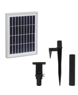 45" H Outdoor Arcade 2-Tier Solar Water Fountain with Battery Backup and LED Light