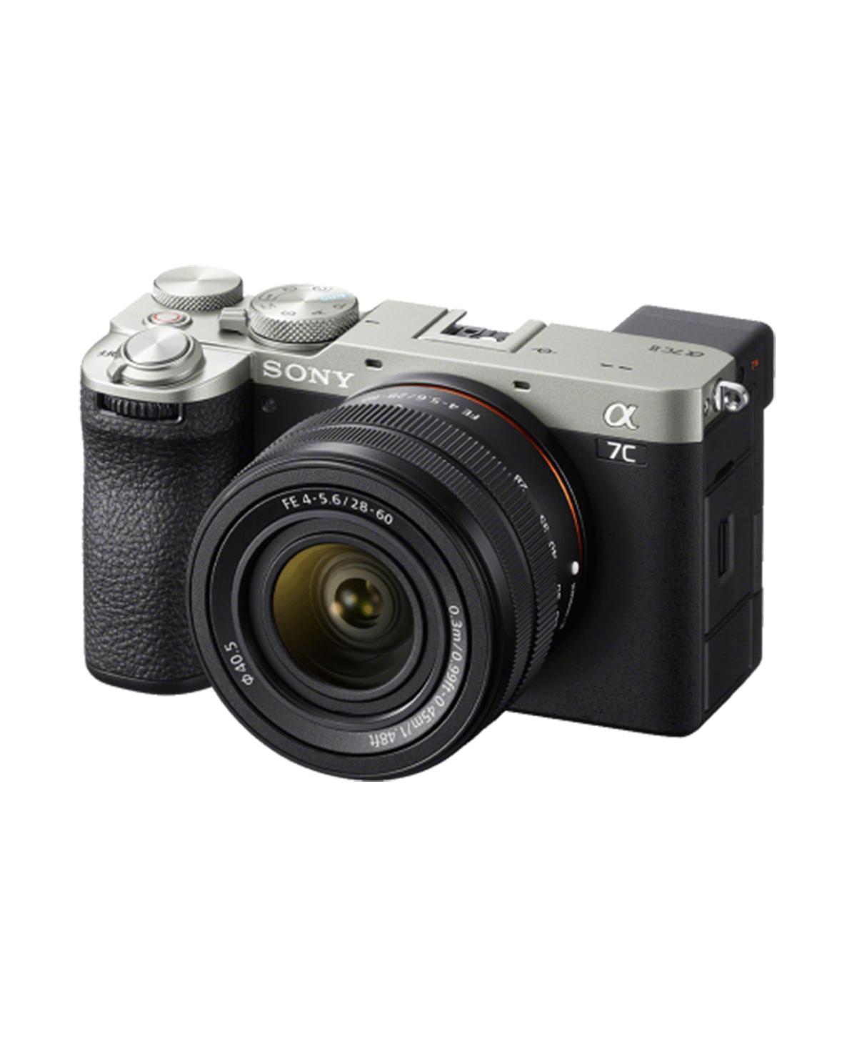 Sony Alpha a7C Ii Mirrorless Camera with Fe 28-60mm f/4-5.6 Lens, Silver, Bundle with Np-FZ100 Battery, 128GB Memory Card and 40.5mm Filter Kit