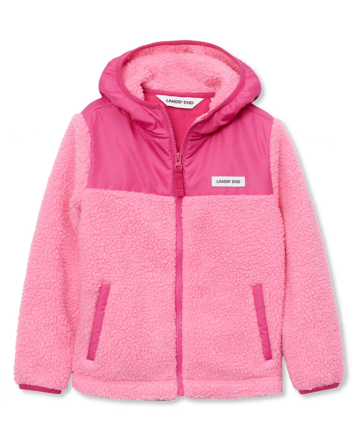 Lands' End Kids High Pile Fleece Hooded Jacket