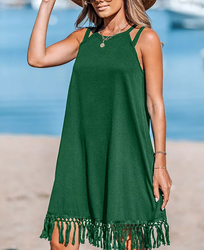Women's Boho Breeze Tassel Cover Up Dress - thumbnail 9