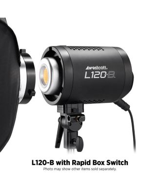 L120-B 120W Bi-Color COB LED Light, Black