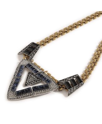 Women's Black Geometric Collar Necklace