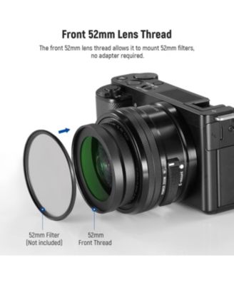 40.5mm HD Wide Angle Lens Compatible with Sony ZV-1F ZV-E10 A5000 A6000, 2 in 1 18mm Wide Angle & 10x Macro Additional Lens with Extension Tube, Bayonet Mount Lens Adapter (LS-30, Black)