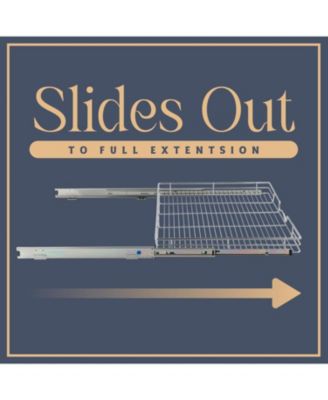 Pull Out Cabinet Organizer with Chrome Finish 30 x 21 In