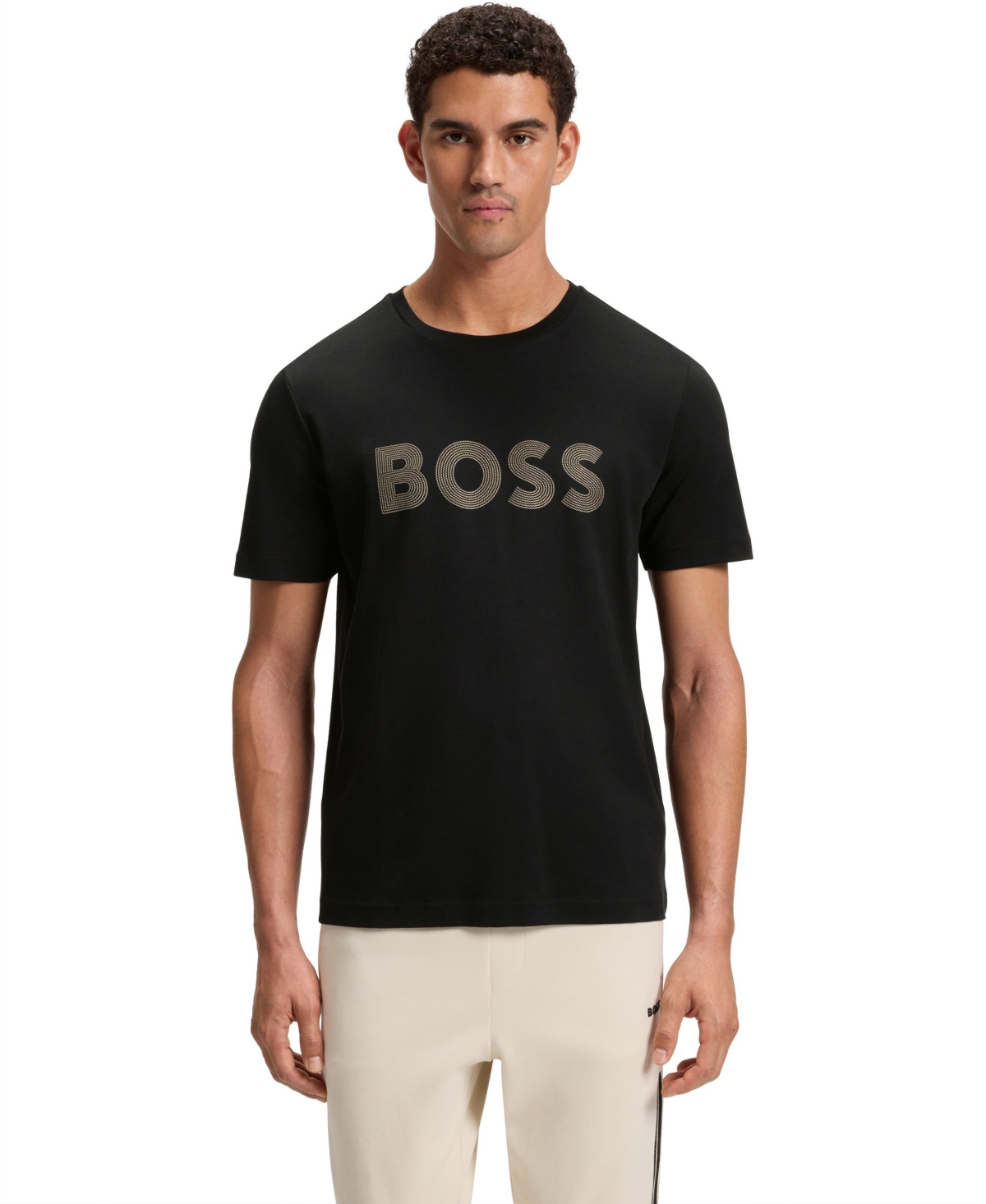 Hugo Boss Boss By  Men's Pima-cotton T-shirt In Black
