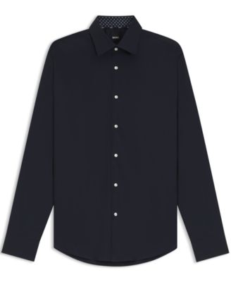 Men's Stretch-Cotton Regular-Fit Dress Shirt