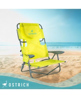 On-Your-Back Outdoor Reclining Beach Lounge Pool Camping Chair, Green