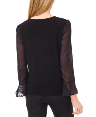 Women's Long Sleeve V-Neck Top