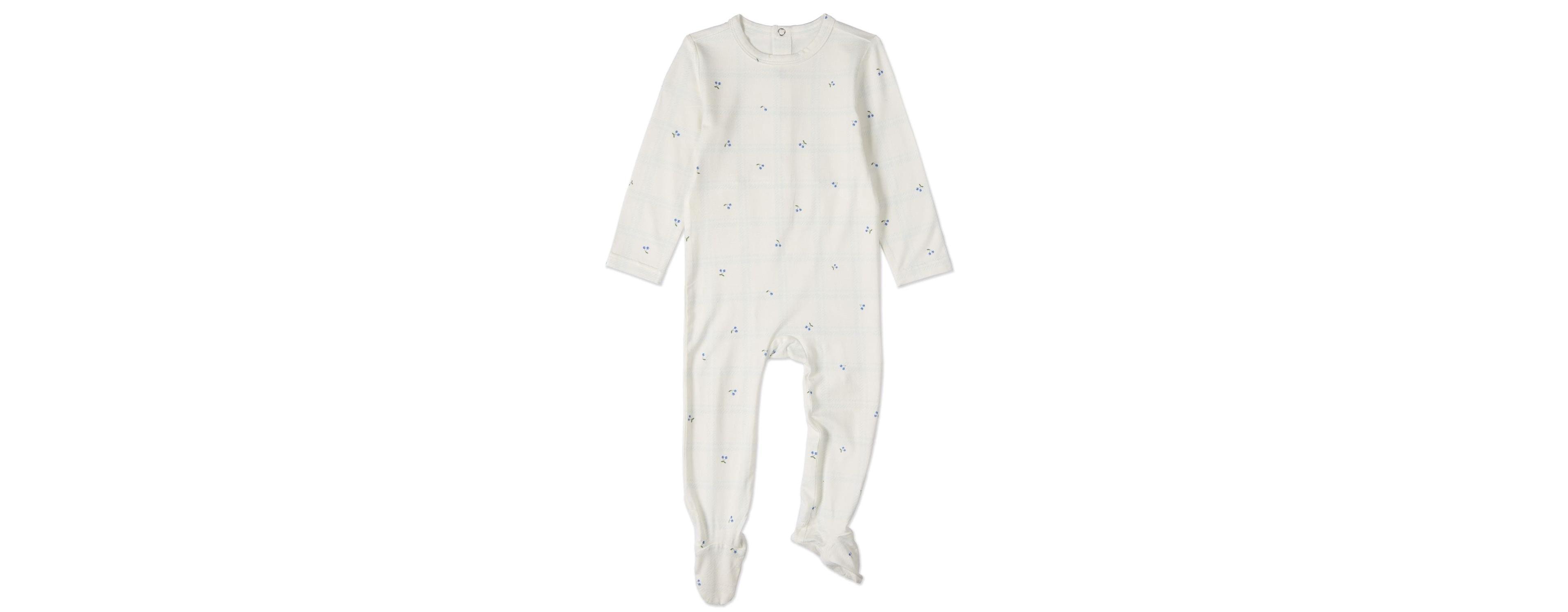 MeMoi Baby "Berry Sweet" Modal Blend Tonal Plaid Footie