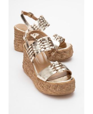 Olien Leather Platform Espadrilles (Women)